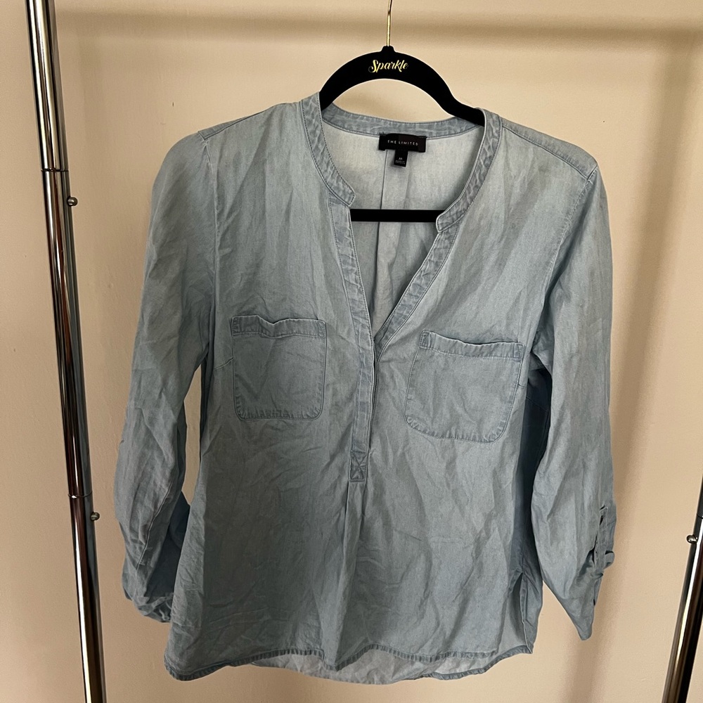 The Limited Chambray Top